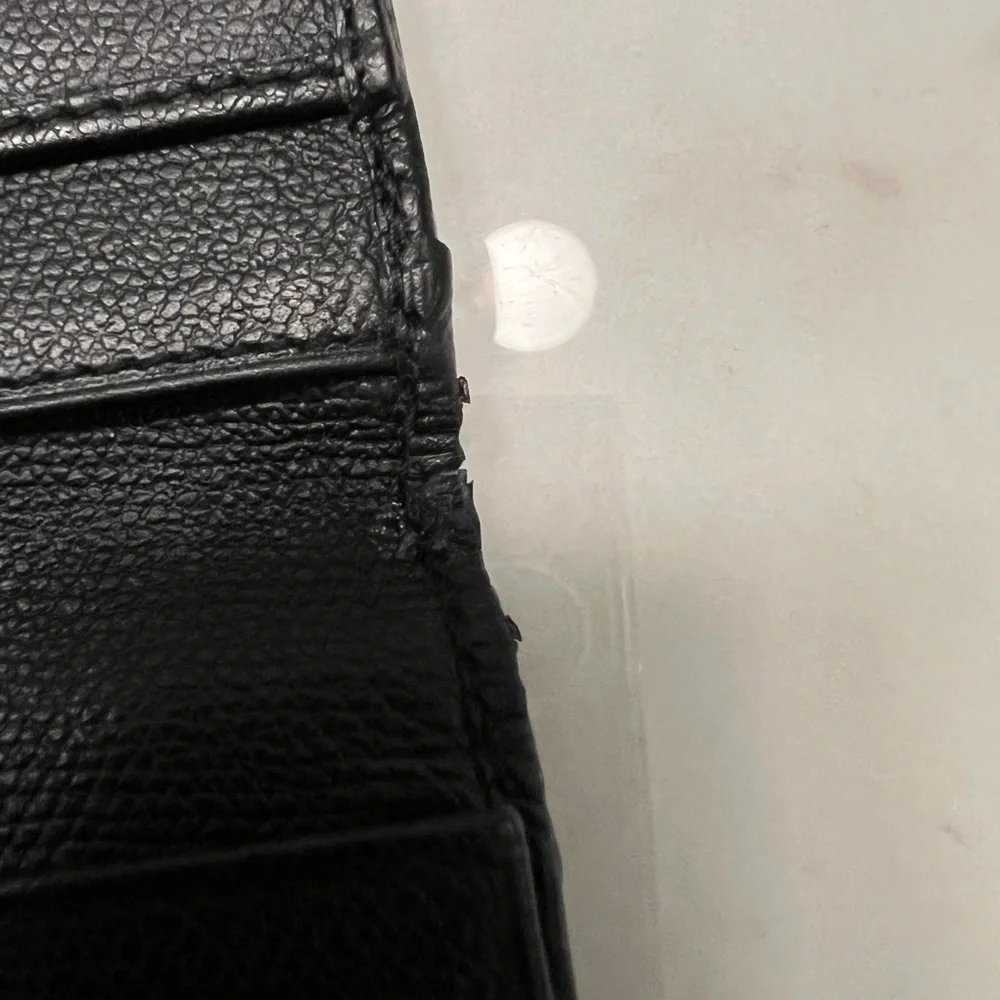 Preloved CHANEL Grained Calf Skin CoCo Button Long Wallet Purse - Black - Picture 8 of 11